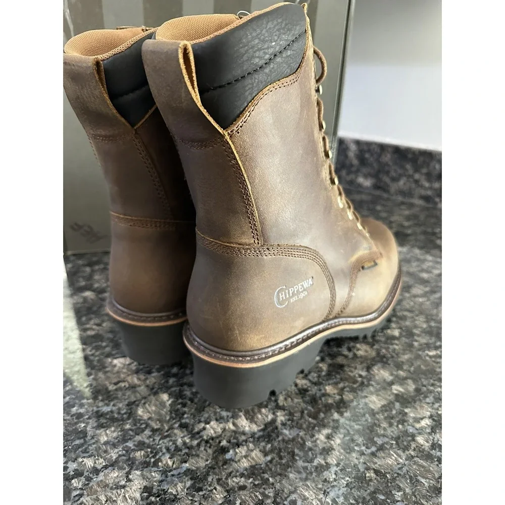 Chippewa Valdor Crazy Horse Comp Toe Insulated Work Boots Brown 12 D. Waterproof